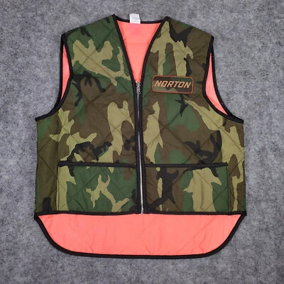 Empire Insulated Wear Men's Large Reversible Hunting Vest Orange Camo Vintage - Image 1 of 4