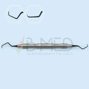 Gracey Curettes 9/10 Scaler Impalt Dentale Rivestito Di Titanio Nero - Foto 1 di 5