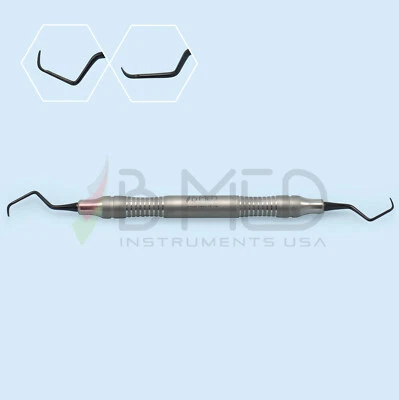 Escalador de implantación periodontal dental recubierto de titanio negro Gracey Curettes 9/10 Foto 1 de 4