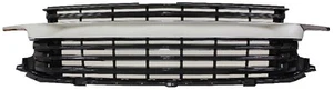 Fit For 21-on Chevrolet Tahoe Suburban Front Bumper Grille Glossy Black & Chrome - Picture 1 of 2