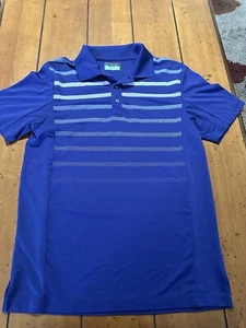 PGA TOUR Herren Large Kurzarm Pro Golf Polo Kragen gestreift Shirt blau/lila - Bild 1 von 5