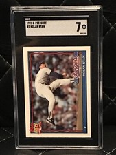 1991 Topps O-Pee-Chee Texas Rangers Nolan Ryan #1 Baseball Card SGC 7 NM