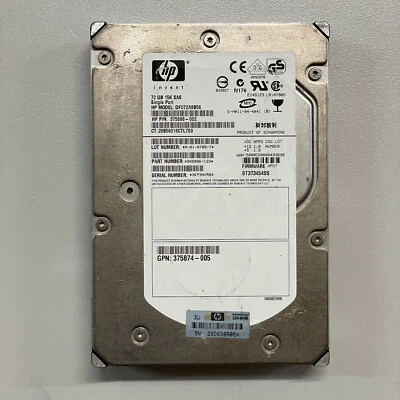 Seagate Cheetah 73GB 3.5" SAS HDD 3Gbps 15K RPM 8MB Cache ST373454SS 375698-002 - Image 1 of 4