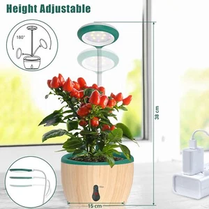 HYECHO LED Grow Light Full Spectrum, Auto Water/ Timer, Indoor, Adjust Height UK - Picture 1 of 18