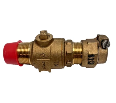 3/4 英寸福特 Meter Box Corp 停止阀 CTS 黄铜 — 第 1/4 张图片