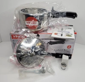 Olla a presión inferior sándwich de acero inoxidable Vinod, 2 litros SPCIL-2  - Imagen 1 de 20