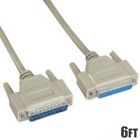 6FT DB25 DB 25 IEEE1284 25-Pin Male to Female M/F Parallel Cable Extension Cord