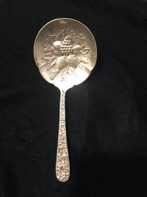S. Kirk & Son “Repousse” Sterling Silver Jam/Berry Spoon  5 1/8" NO MONO - Image 1 of 4