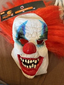 Máscara de payaso de Halloween con pelo rojo - Imagen 1 de 1