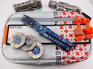Moyeworks Everyday Carry EDC Timascus Balisong Fork Ultra Rare Tactical Trainer - Picture 1 of 8