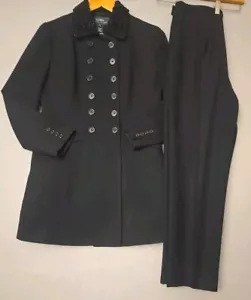 Ralph Lauren Hosenanzug Größe 8 Kammgarn Wollmarke gefüttert zweireihig hergestellt in den USA - Bild 1 von 24