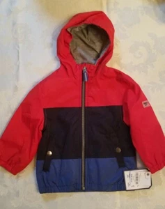 Nwts $48 OshKosh B'gosh Infant Boy Size 12 Mths Red & Blue Windbreaker Jacket  - Picture 1 of 9