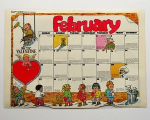 February 1981 Double-Sided Classroom Calendar & Zebra Poster Instructor Magazine - Picture 1 of 4