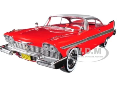 1958 PLYMOUTH FURY RED "CHRISTINE" 1983 MOVIE 1/24 DIECAST CAR GREENLIGHT 84071 - Image 1 of 4