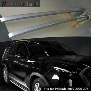 2Pcs Fits for Hyundai Palisade 2019 2020-2023 ABS Roof Rail Racks Side Rail Bar - Bild 1 von 7