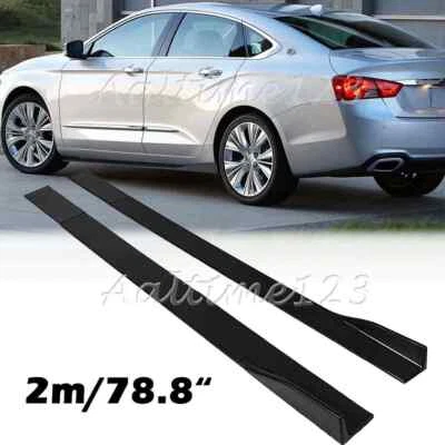For Chevrolet Impala 2010-2020 Glossy Side Skirt Splitter Extension Lip Rocker Foto 1 de 4