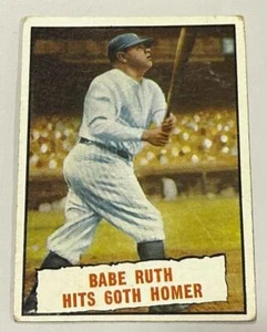 1961 Topps Babe Ruth Hits 60th Homer #401, sehr guter Zustand - Bild 1 von 2