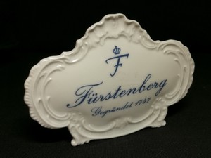 Porzellan Schild Fürstenberg Markenschild Aufsteller SAMMLER !!