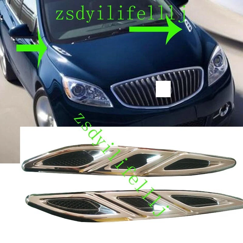 2x For Buick Verano 2012-2017 Car Front Cover Hood Left Right Decorative Frames — 第 1/1 张图片