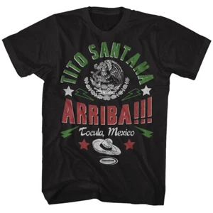 Powertown Tito Santana ARRIBA!!! Tocula Mexico WWE Wrestling Champ Men's T Shirt - Picture 1 of 5