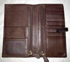 Vintage Coach Chocolate Brown Leather Long Document Wallet