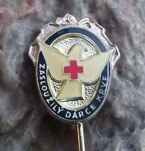 Mejor Donante de Sangre Premio Checo de Donación Paloma Blanca Cruz Roja Pin Insignia - Imagen 1 de 2