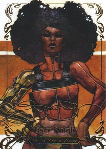 2018 Marvel Masterpieces Gold Foil Signature Series #4 Misty Knight Tier 1