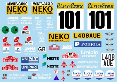 1/10 Mini Decal Set - Monte Carlo Rally Tamiya