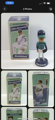 2014 Seattle Mariners Felix Hernandez Bobblehead New in Box Cover