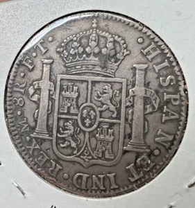 Mexico - 1802 MoFT Large Silver 8 Reales - Popular - Picture 1 of 2