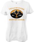 Yellowstone Dutton Ranch Montana Est. 1883 Girly Tee Damen T-Shirt White