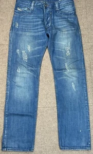 Diesel Timmen Regular Mens Button Fly Distressed Jeans Size 31x32 (Actual 33x32) - Picture 1 of 17