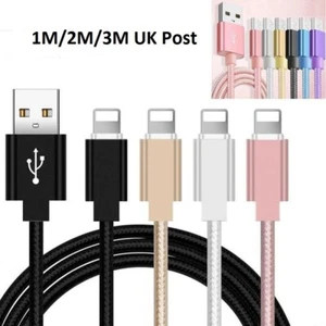 1M 2M 3M caricabatterie cavo dati USB per iPhone SE 7 8 Plus XR XS 11 12 - Foto 1 di 18