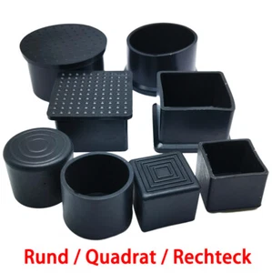 Quadrat / Rechteck / Runder Gummi Abdeckung Stuhl,Tisch, Füße, Röhre Endkappen - Picture 1 of 71