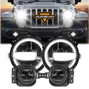 AUXBEAM 9'' LED Headlights w/ DRL Combo for Jeep Wrangler JL/ 2019-2023 Jeep - Bild 1 von 12