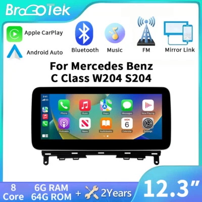12,3'' Carplay Für Mercedes C Klasse W205 GLC X253 Auto Radio GPS DAB+ - Bild 1 von 4