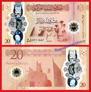 LIBIA LIBYA 20 Dinares 2025  Polimero Pick 87 SC  /  UNC - Imagen 1 de 1