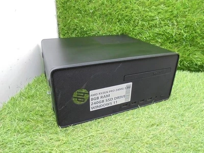 HP PRO A 300 G3 MT RYZEN 5 PRO 2400G 8GB RAM 240GB SSD Windows 11 FAST PC UK - Image 1 of 3