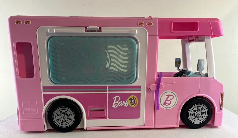 Casa rodante Barbie 3 en 1 Pink Dream Camper vehículo autocaravana Mattel 2019 Foto 1 de 4