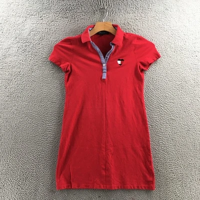 Tommy Hilfiger Polo Dress Womens XS Red Short Sleeve Collared Casual Pullover - Image 1 of 4