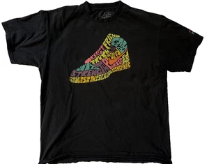 Vtg NIKE LGBTQ GAY RAINBOW AF1 SHOE BLACK T SHIRT SZ MED-Portland Pride '09 - Picture 1 of 7