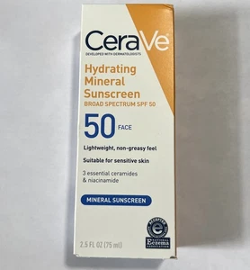 Protector Solar Mineral Hidratante Cerave FPS 50 Cara 2.5 Floz ENVÍO GRATUITO 2027 - Imagen 1 de 2