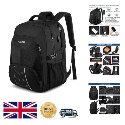 Extra Large 55L Laptop Backpack with USB Port & TSA Approval for Business Travel - Image 1 of 4