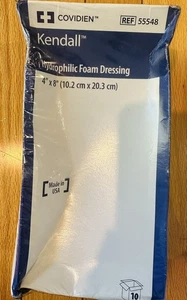 Kendall Hydrophilic Foam Dressing 4”X8” (10.2cmX20.3cm) Sealed Box Exp 4/26 - Picture 1 of 7