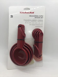 Kitchen Aid 4 Cup & 5 Spoon Measuring Set (NEW) Empire Red KE475OHERA - Picture 1 of 17