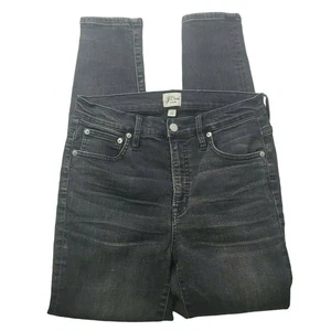 J Crew Jeans 28 Womens Black Dark Wash High Rise Toothpick Style Skinny Leg - Picture 1 of 4