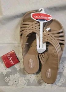 Okabashi Women’s Venice Sandals Slides Shoes Slip Resistant Chai Tan L 9.5-10.5 - Picture 1 of 7