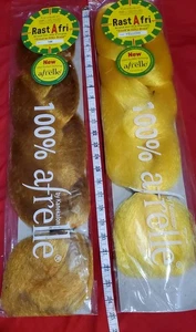 Halloween Cosplay Theater Prop Braided Synthetic Hair 2 Packs Gold And Yellow - Picture 1 of 10