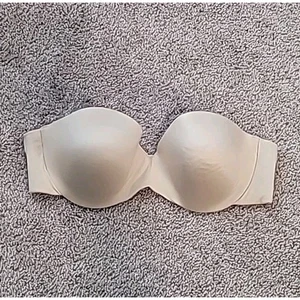 Maidenform Trägerloser Push-Up BH 38C Satin Gepolstert Bügel Verstellbar • EUC - Bild 1 von 5