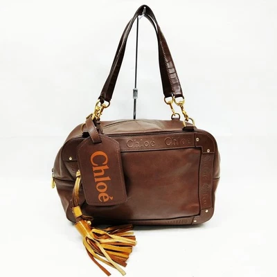 NO TARIFF Chloe Hand Bag Brown Leather 3292849 - Image 1 of 4
